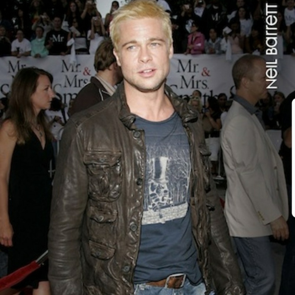 Neil Barrett wrinkle leather jacket